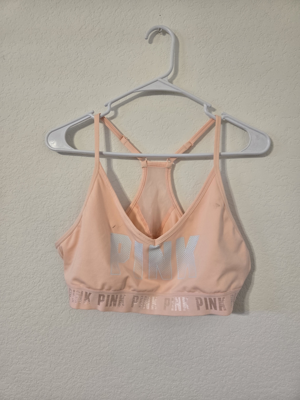 PINK Victoria's Secret Peach Racerback Bralette